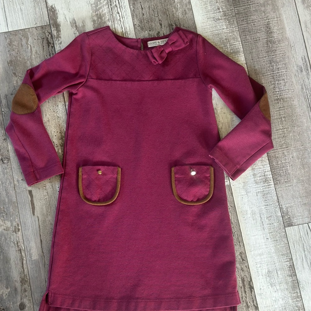 Charming Kids Dress in Burgundy by Hope and Henry